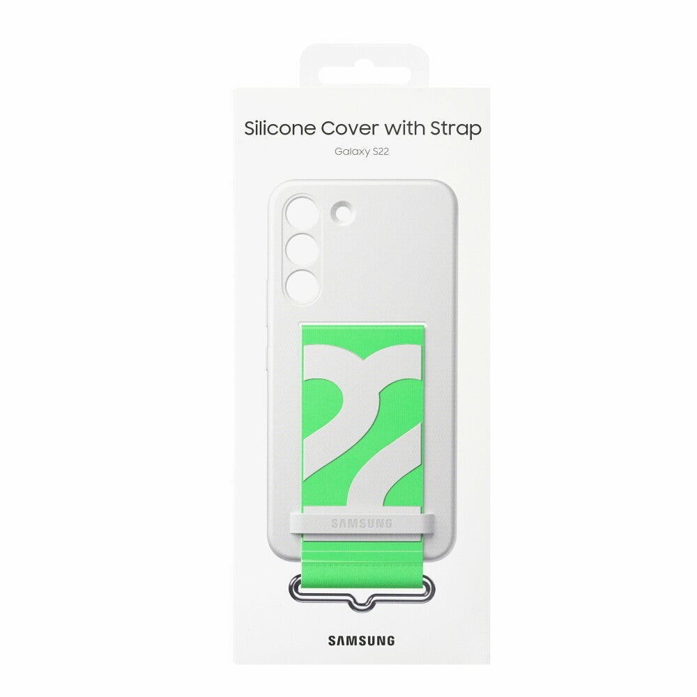 Original Silikonhülle für Samsung Galaxy S22 Weiß EF-GS901TWEGWW