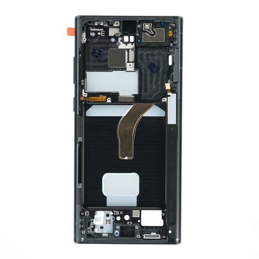 Original Mittelrahmen Samsung Galaxy S22 Ultra SM-S908 Phantom Black GH96-14953A