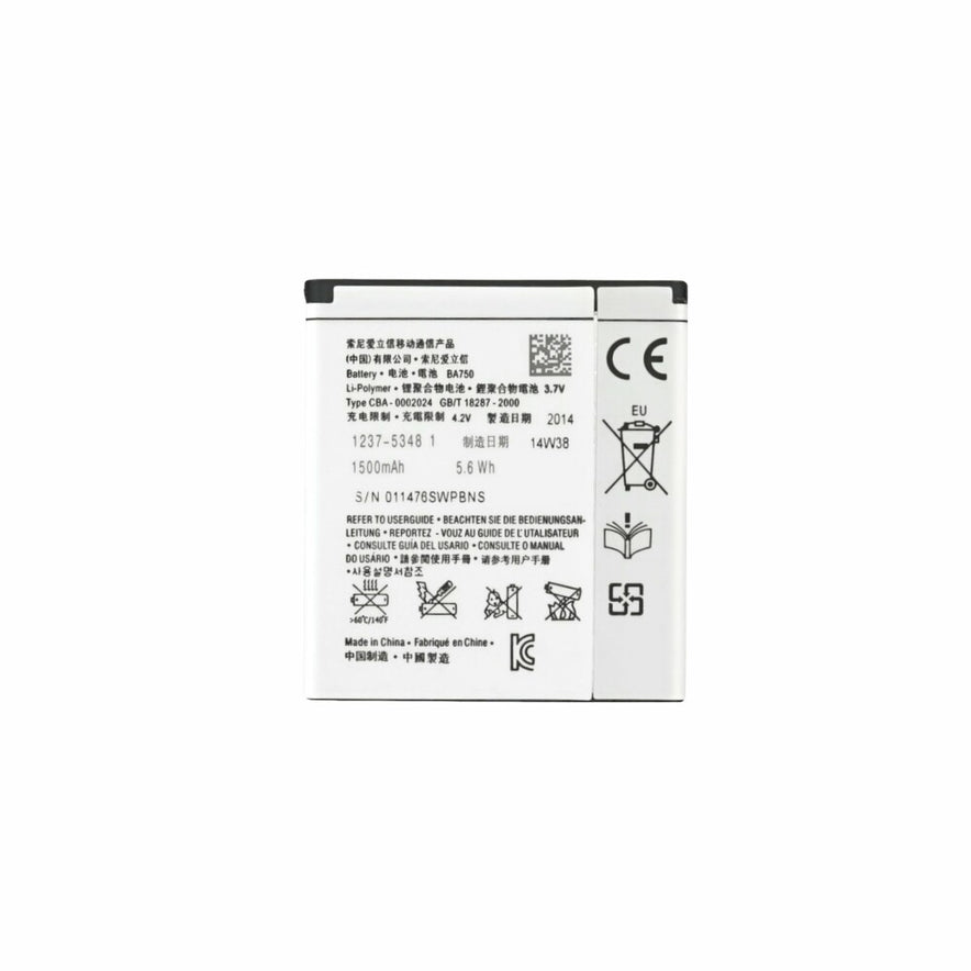 Akku für Sony Ericsson Xperia Arc/X12 Acro/Sola/Anzu BA750 1500mAh 1247-4171.2