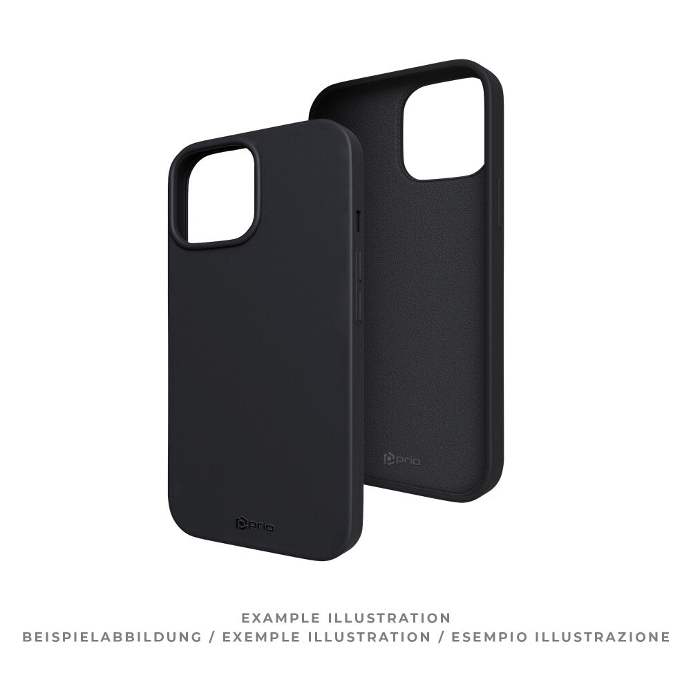 prio Silikonschutzhülle für iPhone 15 Plus (6,7 Zoll) schwarz
