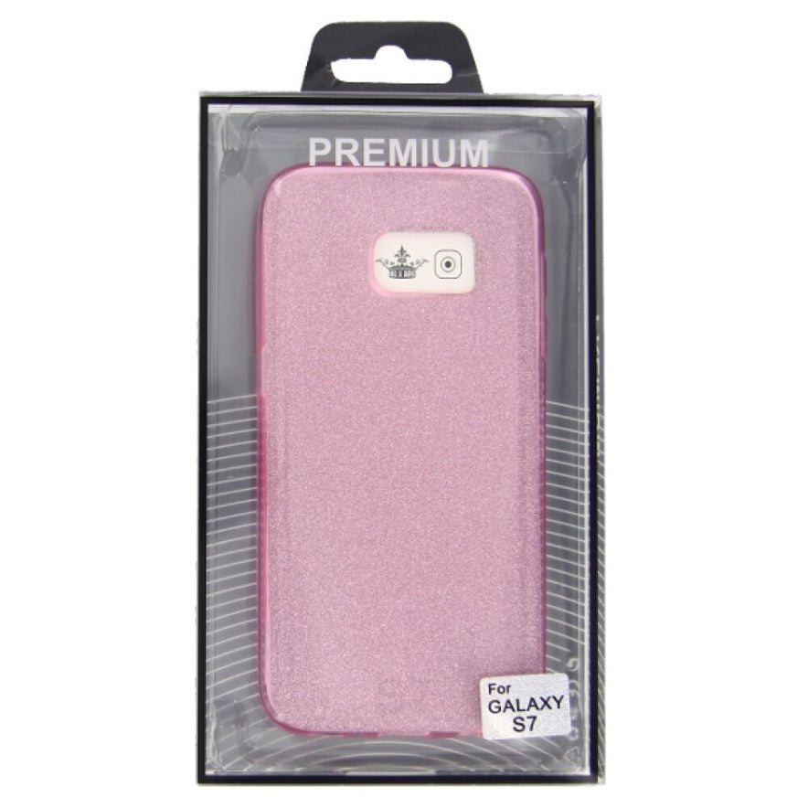 TPU Handyhülle für Samsung Galaxy S7 Rosa Glitter Case
