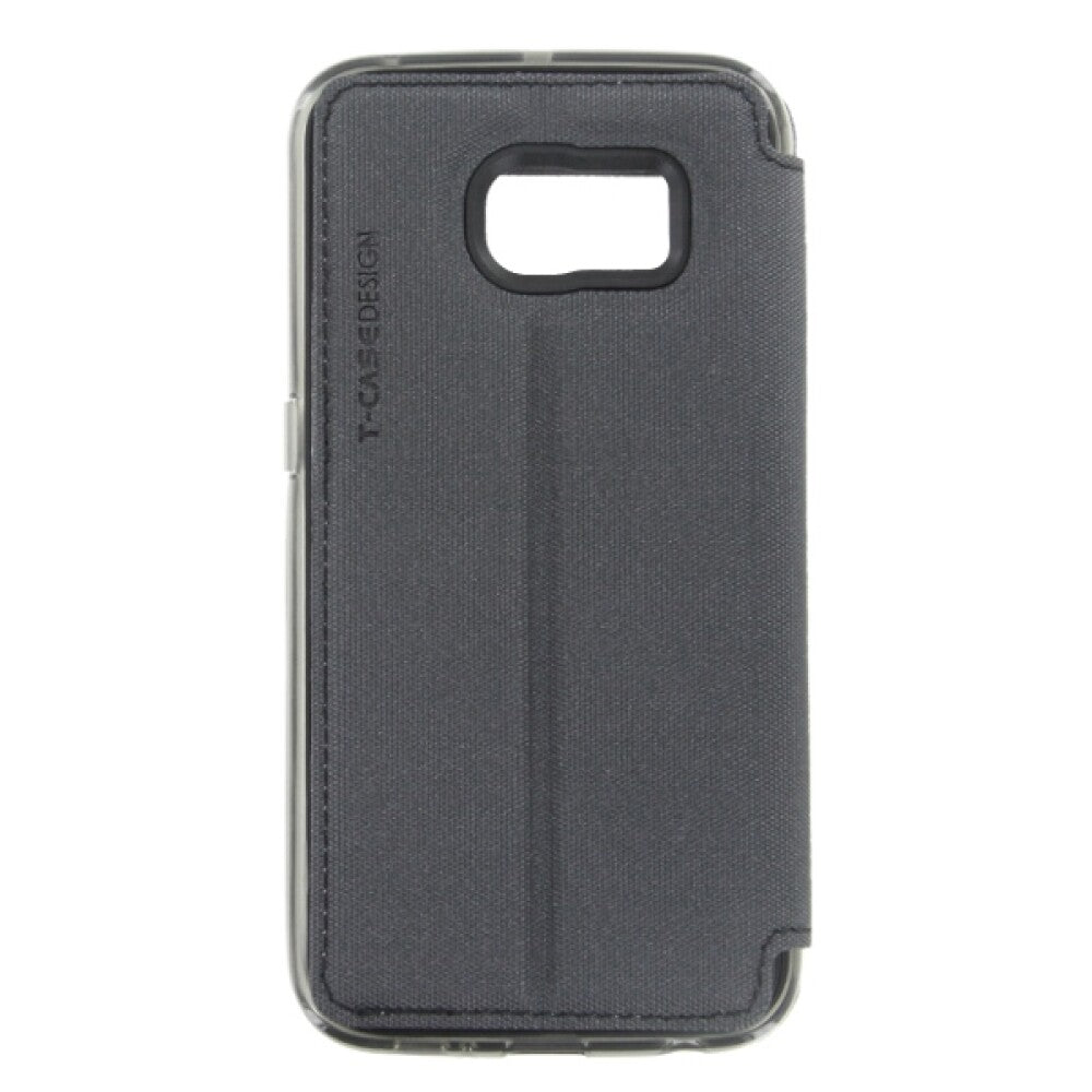 Lux Magnet Flip Handyhülle für Samsung S6 Edge Schwarz