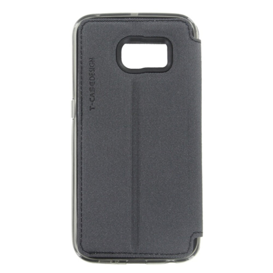 Lux Magnet Flip Handyhülle für Samsung S6 Edge Schwarz