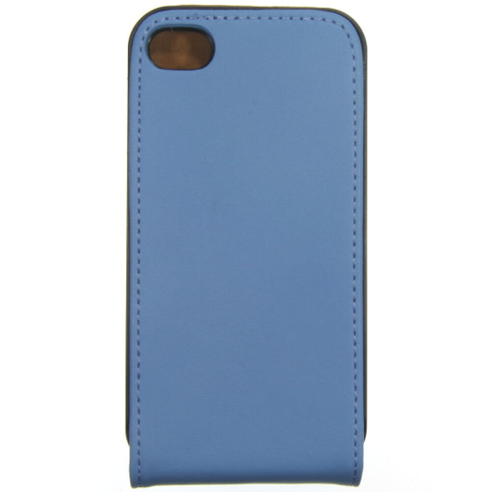 Slim Leder Flip Handyhülle für iPhone 4 4s Blau Schutz Tasche