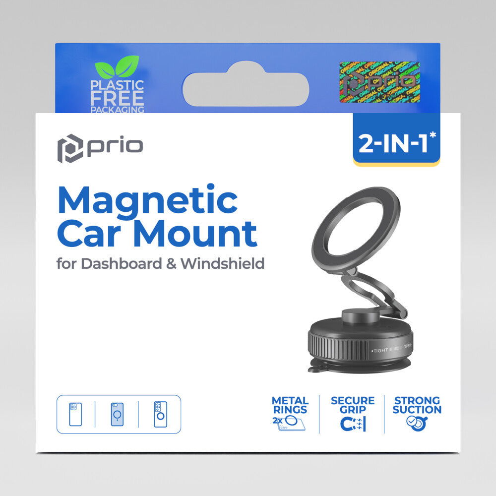 prio Handyhalterung aus Magnet für Windschutzscheibe und Armaturenbrett