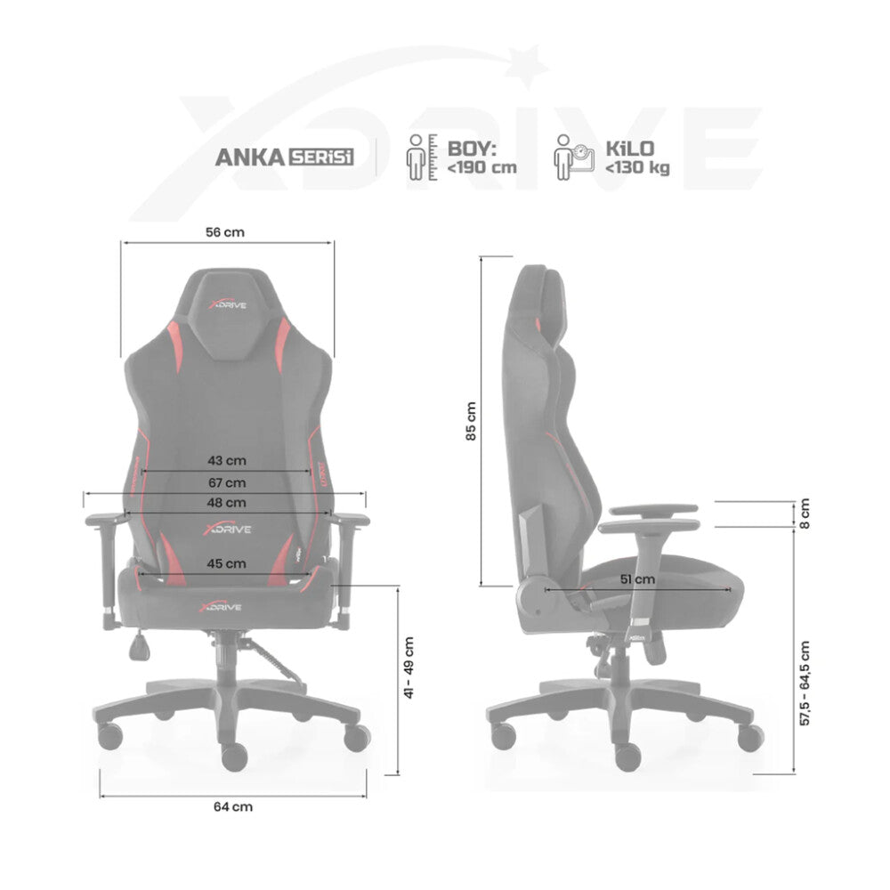 xDrive Gaming Stuhl für Profis, Ergonomischer Bürostuhl, 150 KG Tragfähigkeit