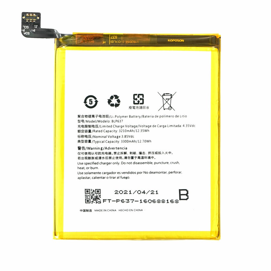 BLP637 Akku für OnePlus 5 5T 3300mAh Ersatzakku wie Original