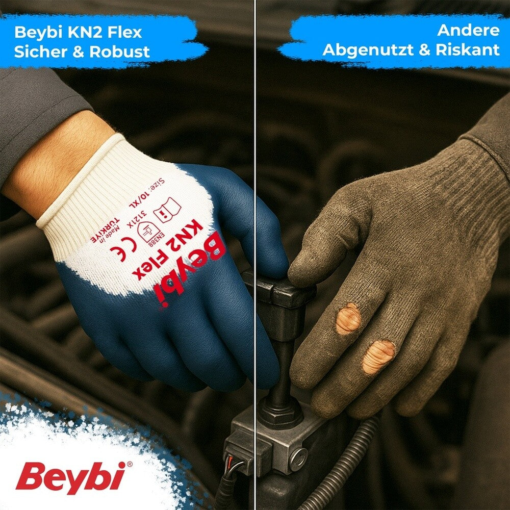 12 Paar Arbeitshandschuhe, Baumwolle, Gelb und Weiß