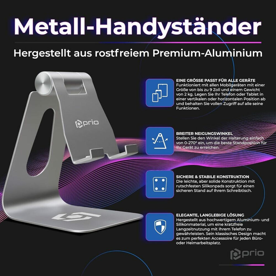 prio Metal Smartphone Halterung silber