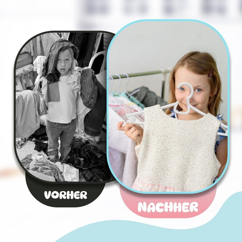 6 x Kleiderbügel für Baby & Kinder im Set, Plastik