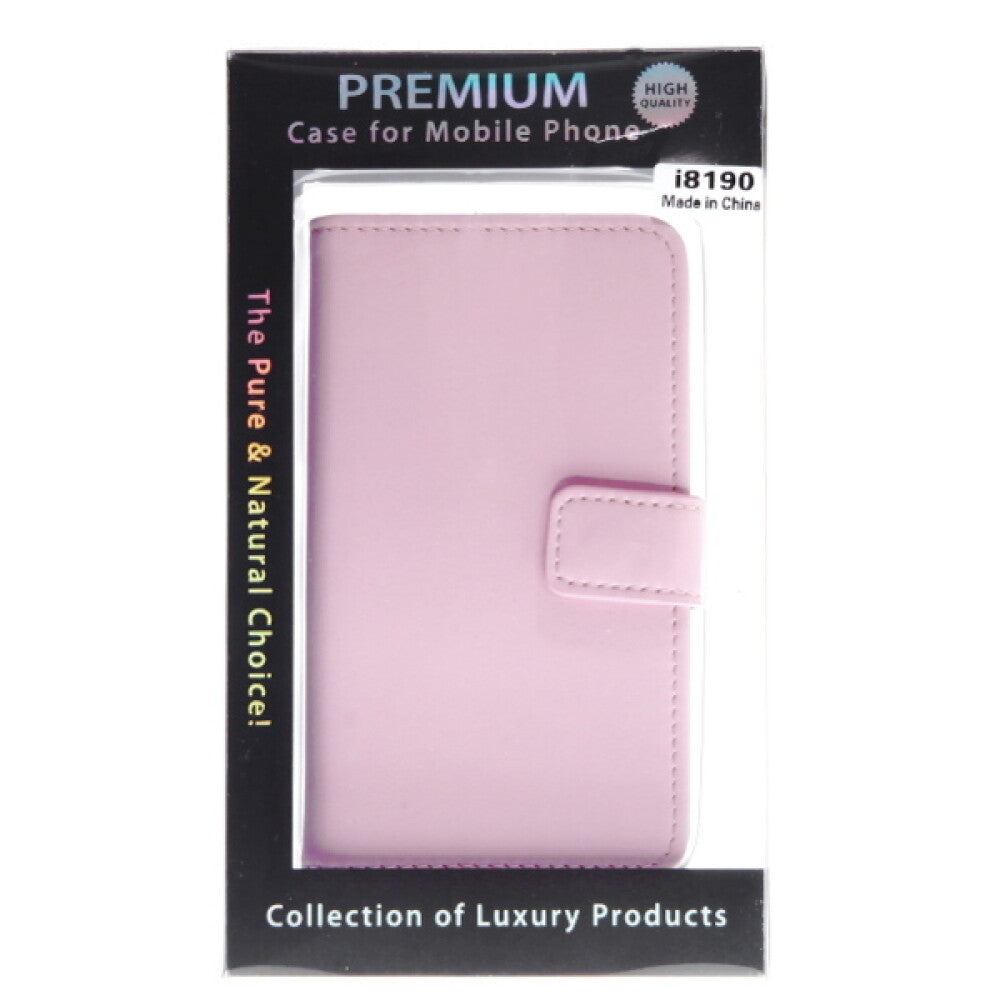 Leder Handyhülle für Samsung Galaxy S3 Mini Rosa