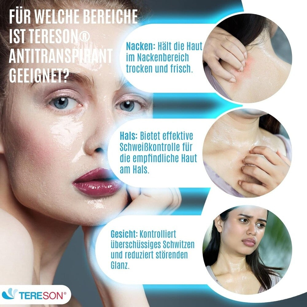 Tereson Antitranspirant Gel, Bei Schwitzen im Gesicht, 50 ml