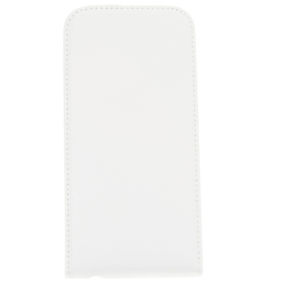 Slim Leder Flip Hülle für Samsung Galaxy S6 Weiß Handyhülle Tasche Schutz Case