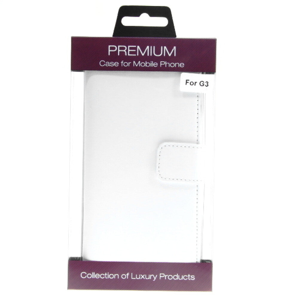 Lederhülle Handyhülle für LG G3 Weiß 4250710554027