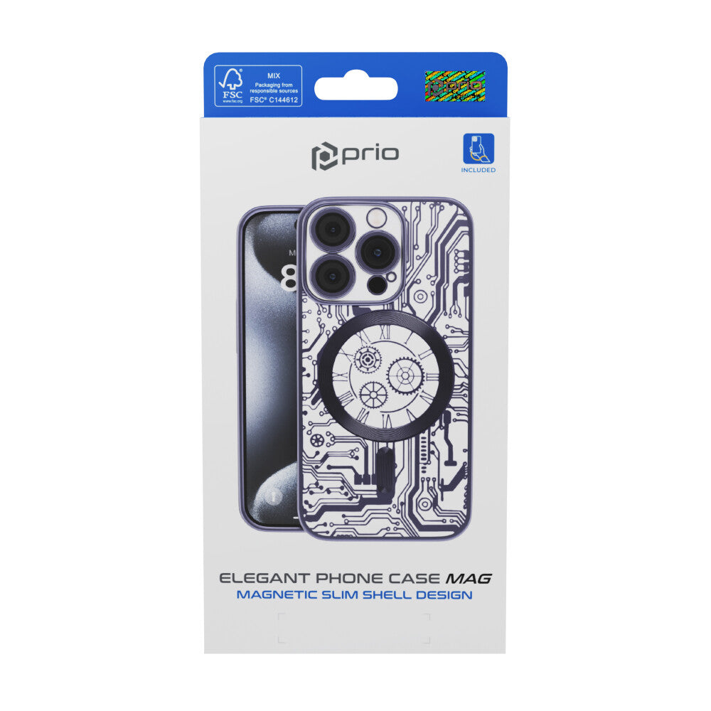 prio elegante Handyhülle MAG für iPhone 15 schwarz