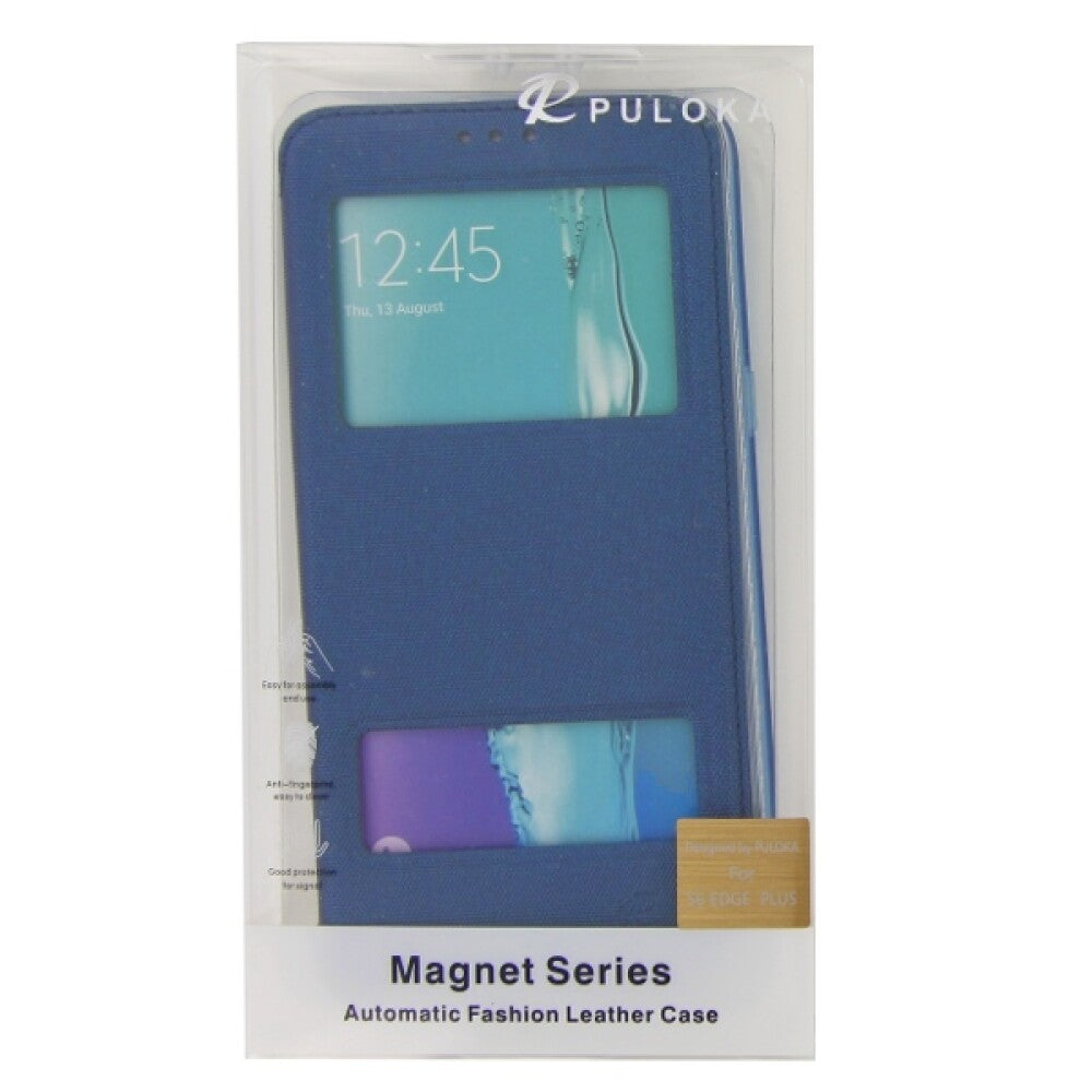 Flip Case Handyhülle für Samsung Galaxy S6 Edge Plus Blau