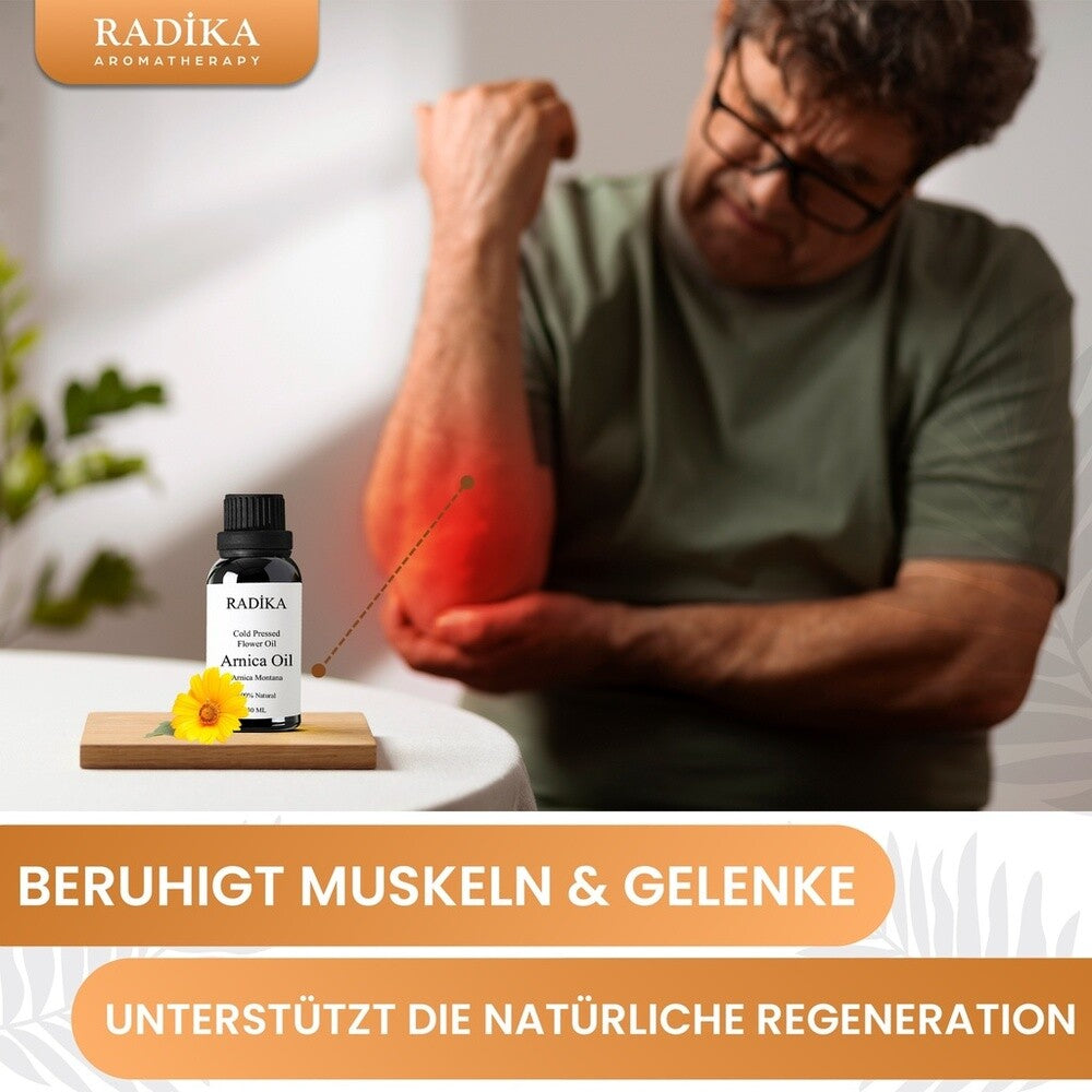 Arnikaöl, Kaltgepresst, 100% Rein, BIO, natürlich, 30 ml