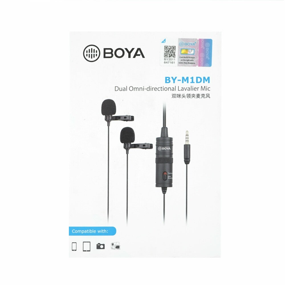 Original Boya Kabelgebunden Lavalier-Mikrofon Schwarz Mit Mikrofon BY-M1DM