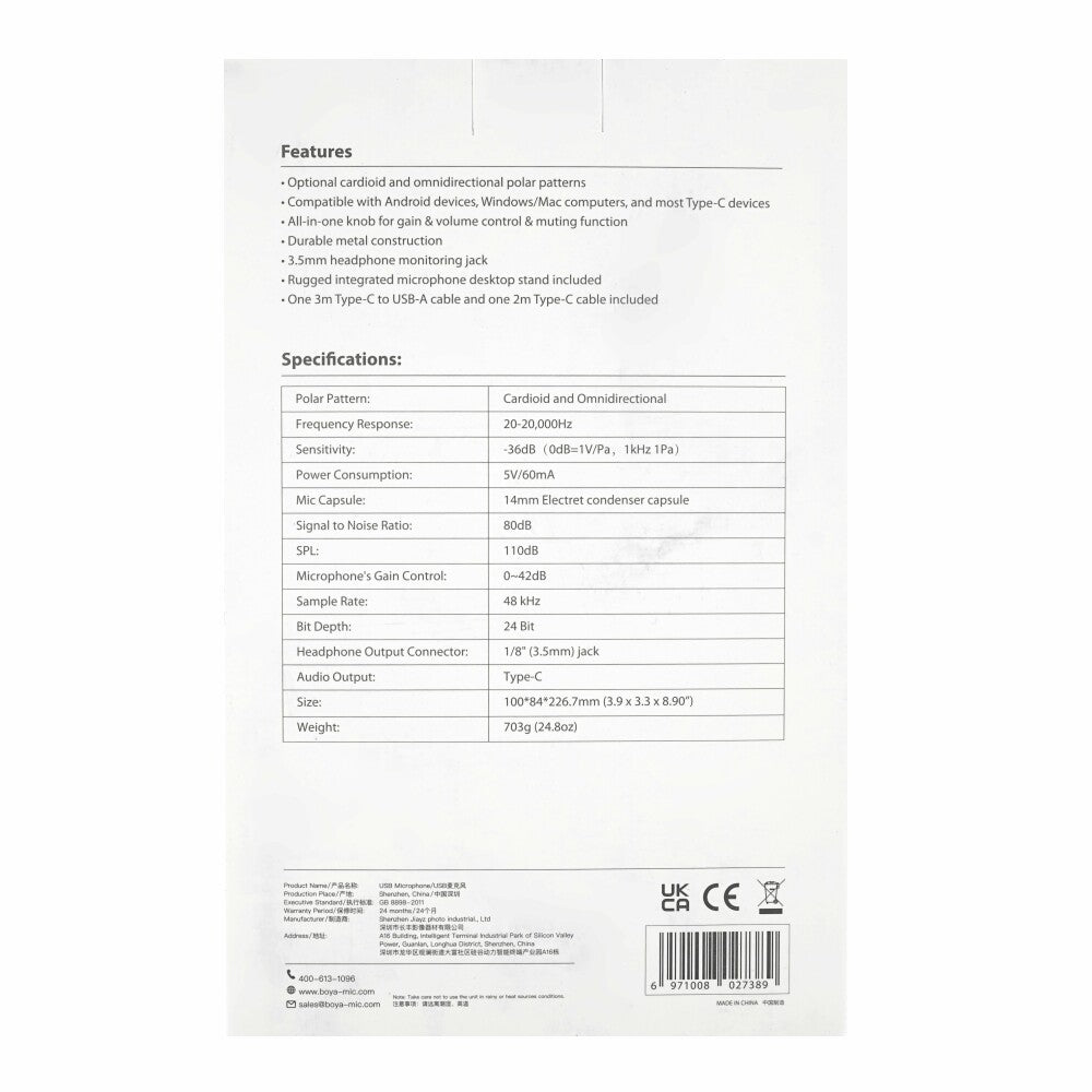 Original Boya Kabellose Bluetooth Mini-USB-Tischmikrofon Mit Mikrofon BY-PM500