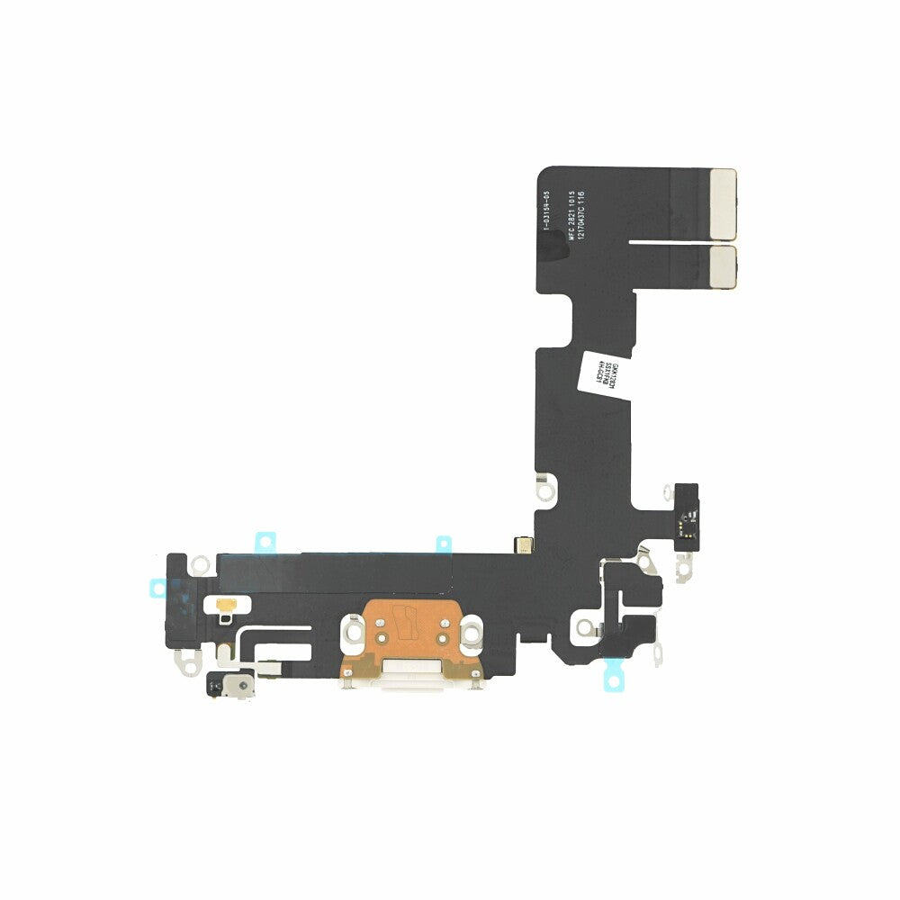 Ladebuchse für iPhone 13 Weiß Lightning Flexkabel Dock Connector Ersatz