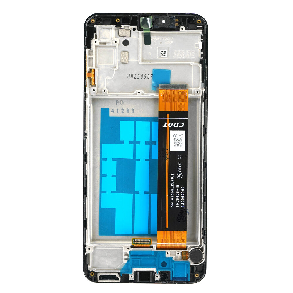 Display + Rahmen + Kleinteile (Kleber, Flex, Lautsprecher, Vibrator) SM-A236B Galaxy A23 5G (EU) schwarz