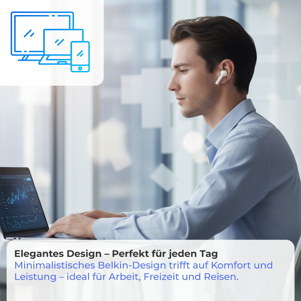 Belkin Kabellose Bluetooth In Ear SoundForm FREEDOM Headset weiß AUC002GLWH