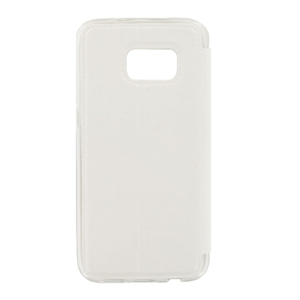 Flip Cover Handyhülle für Samsung Galaxy S7 Weiß Schutz Case