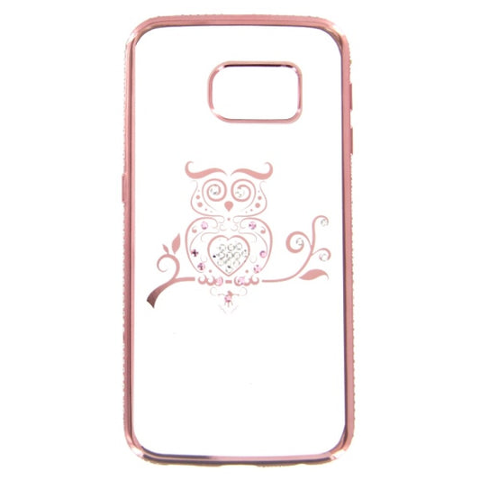 TPU Handyhülle für Samsung S6 Edge Eule rosegold Schutz Tasche