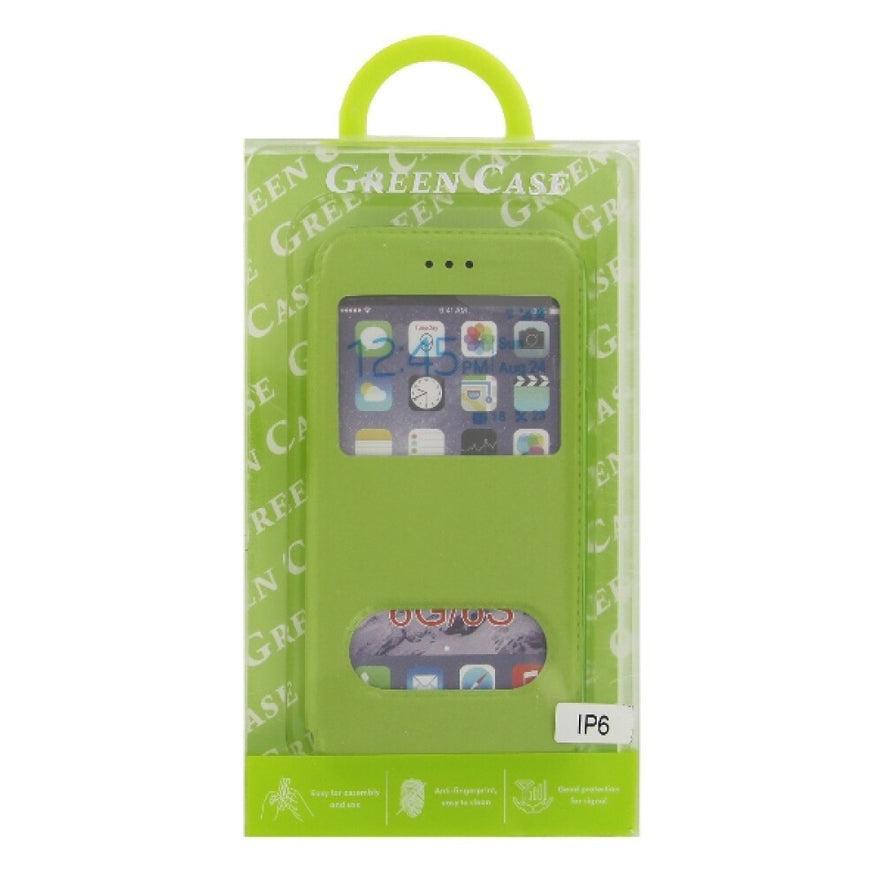 Flip Cover Handyhülle für iPhone 6 6s Grün Schutz Tasche