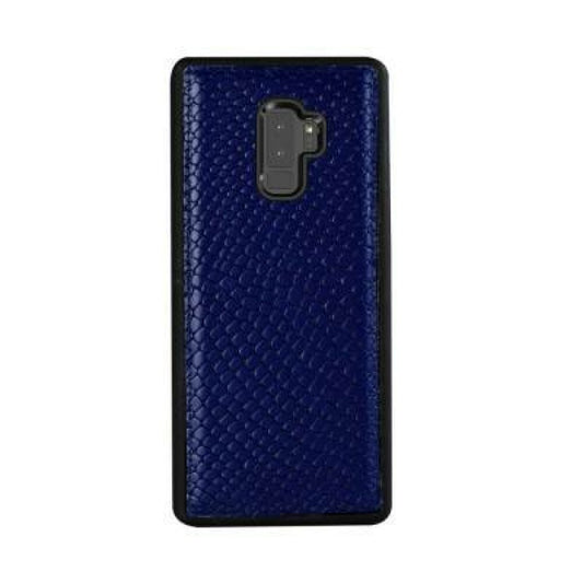 Echtleder Schutzhülle für Samsung Galaxy S9 Plus vale blau
