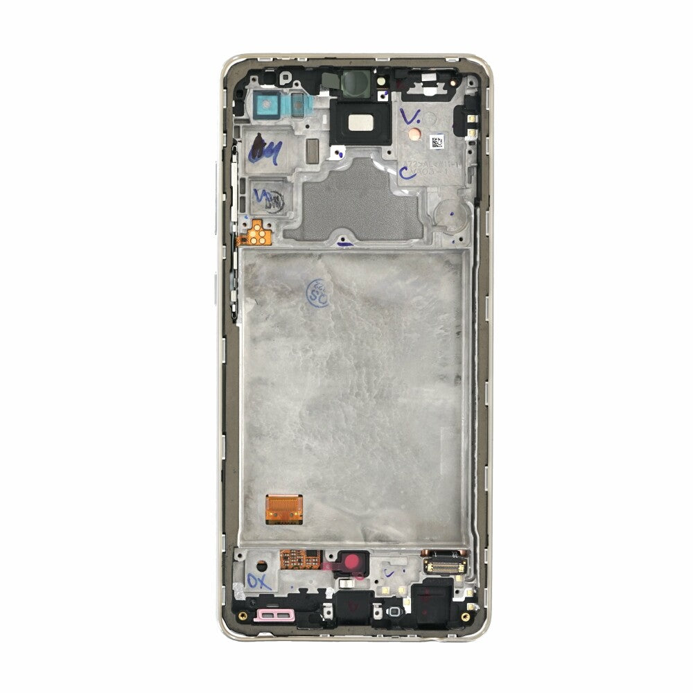 Original Display für Samsung Galaxy A72 4G LCD + Rahmen weiß GH82-25460D