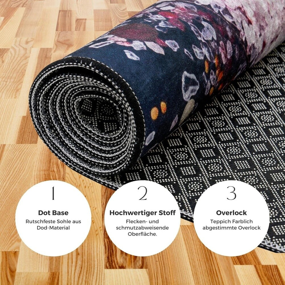 miqna Küchenteppich, rutschfeste Küchenläufer, Waschbarer Küchenteppich