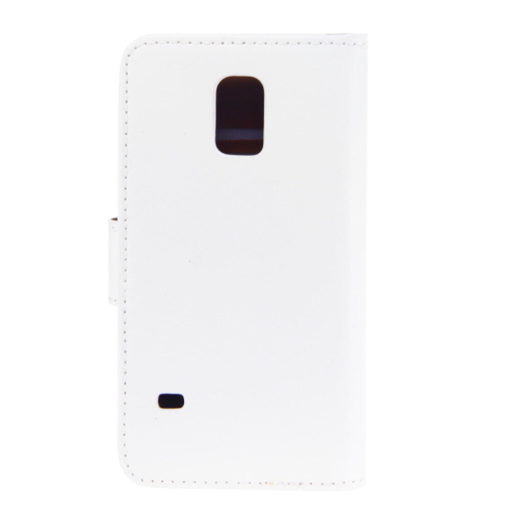 Lederhülle Handyhülle für Samsung Galaxy S5 mini Weiß Tasche Schutz
