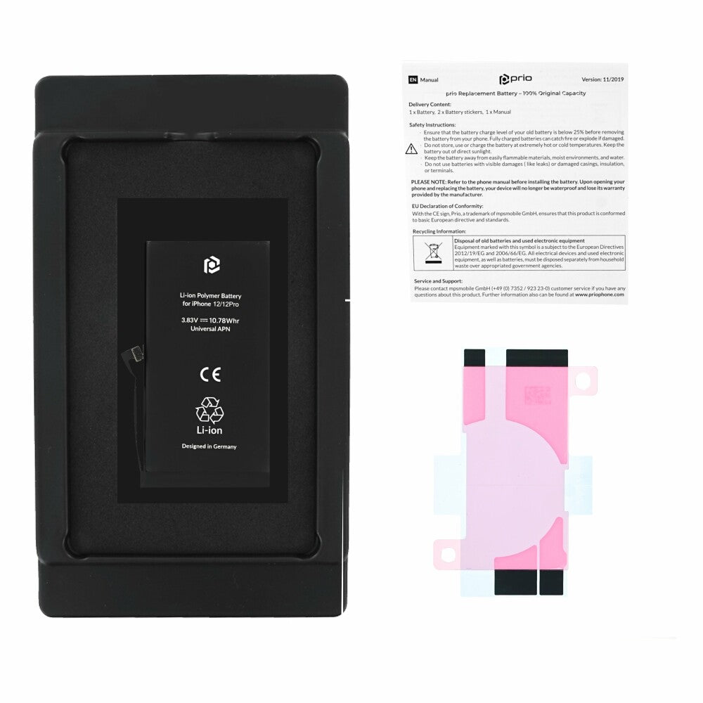 prio Akku für iPhone 12/ 12 Pro (Universal APN)