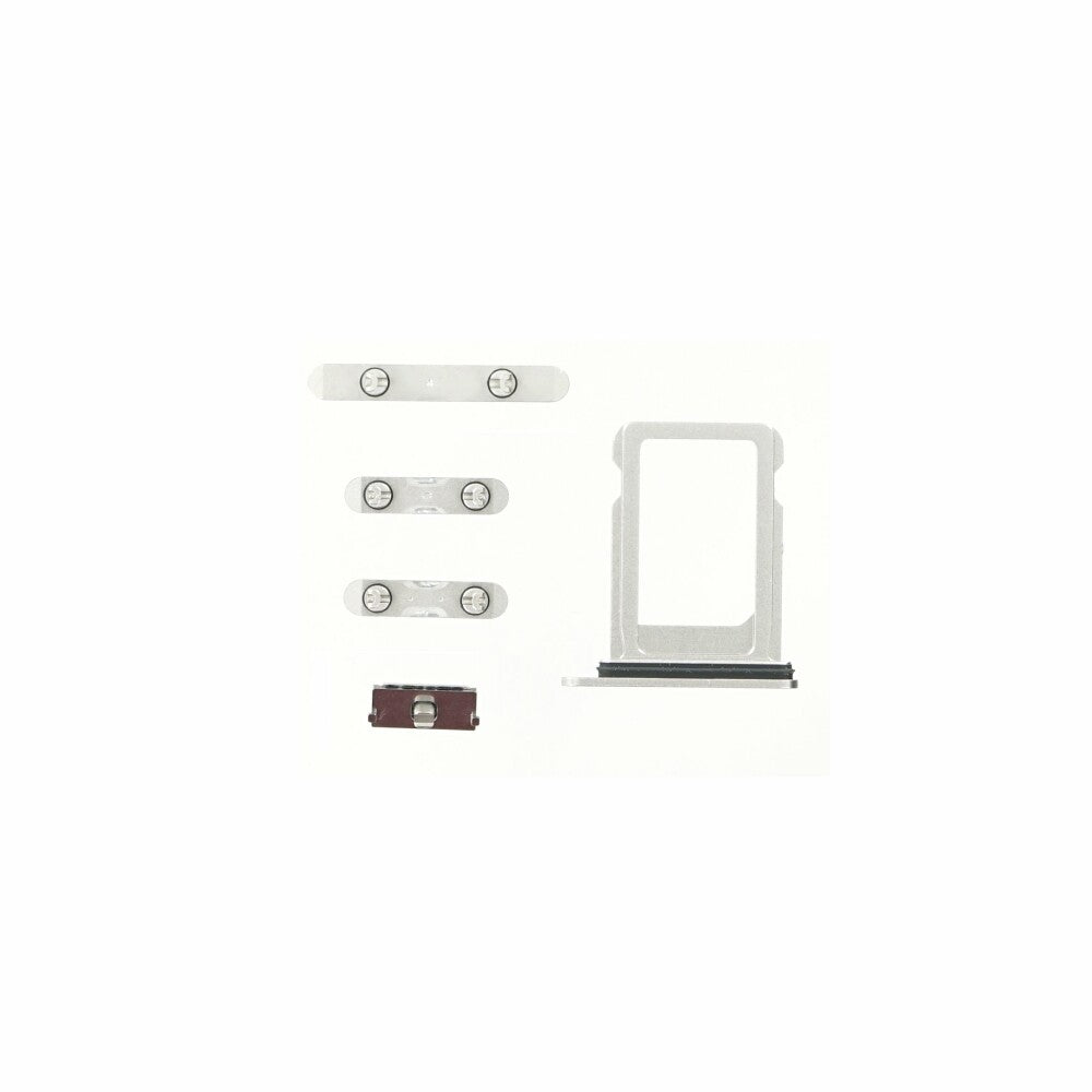 Tasten Set iPhone 12 mini weiß Ersatz Knopf Taste Flex Kabel Stummschalttaste