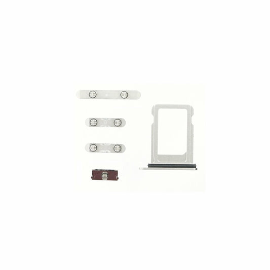 Tasten Set iPhone 12 mini weiß Ersatz Knopf Taste Flex Kabel Stummschalttaste