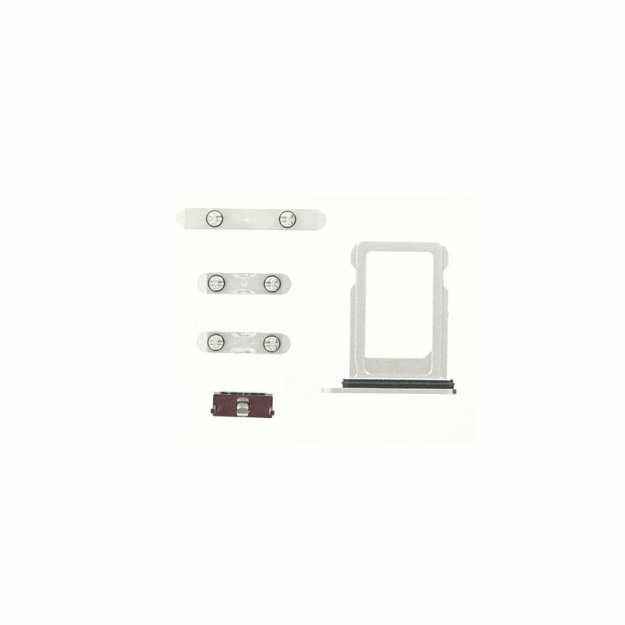 Tasten Set iPhone 12 mini weiß Ersatz Knopf Taste Flex Kabel Stummschalttaste