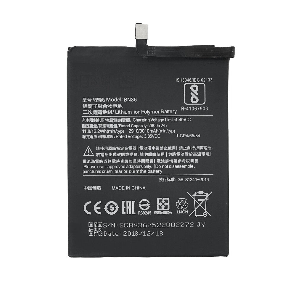 BN36 Akku für Xiaomi Mi A2 3000 mAh Ersatzakku