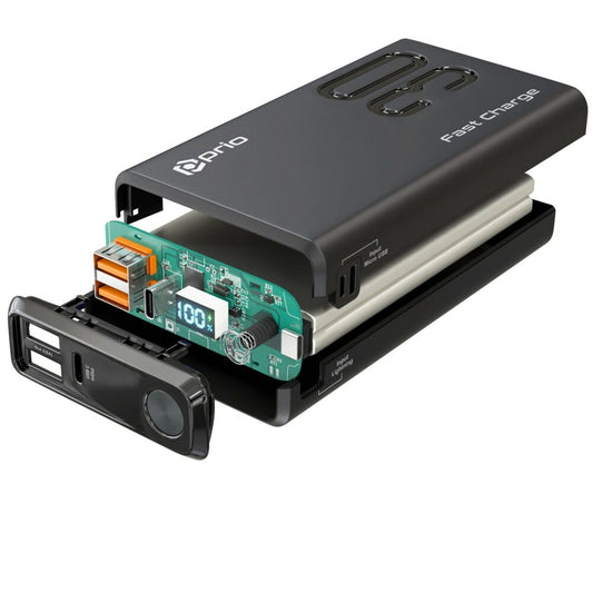 prio Fast Charge (22.5W SCP/ 18W PD / QC3.0) Powerbank 30.000mAh schwarz
