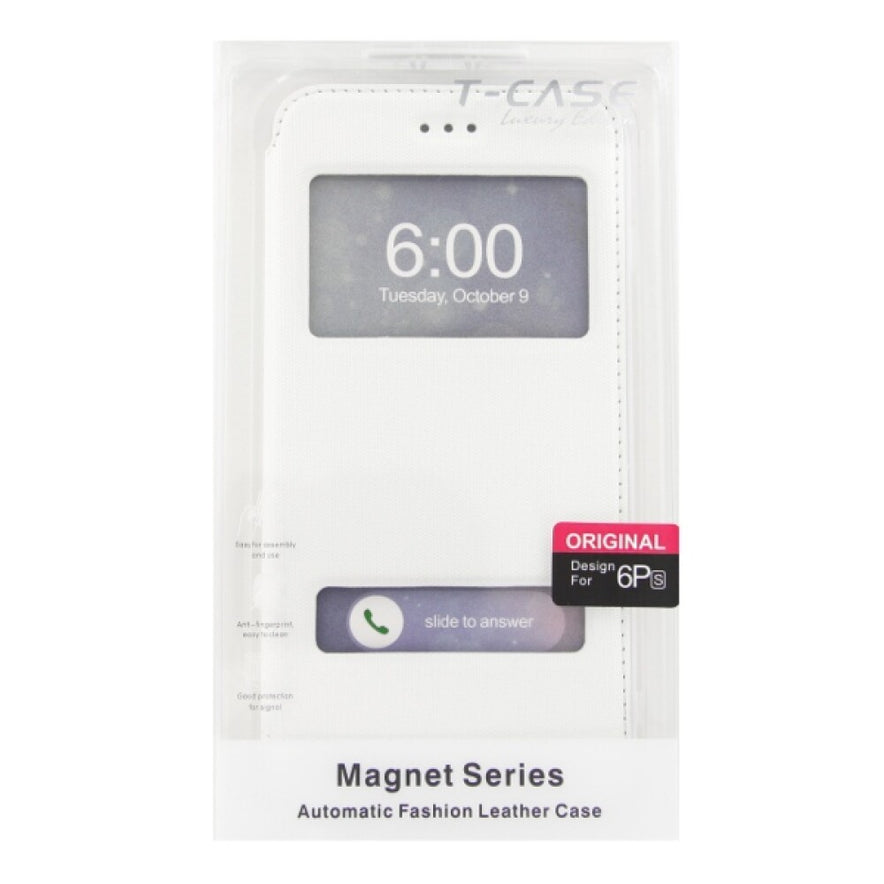 Original Magnet Flip Handyhülle für iPhone 6/6s Plus Weiß Schutzhülle