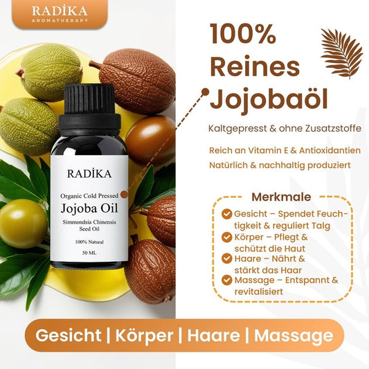 Jojobaöl, Kaltgepresst, 100% Rein, BIO, natürlich, 50 ml