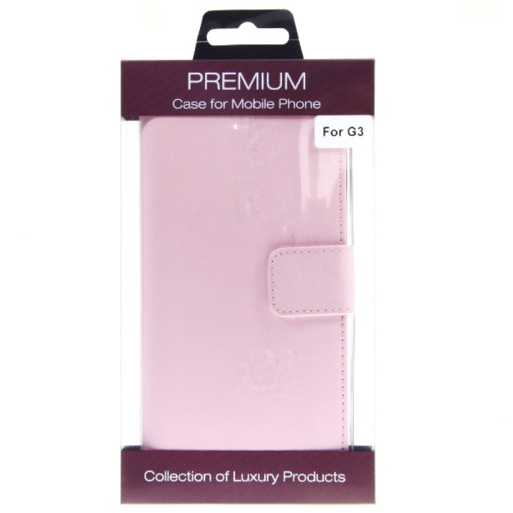 Lederhülle Handyhülle für LG G3 Pink Schutz Case 4250710554034
