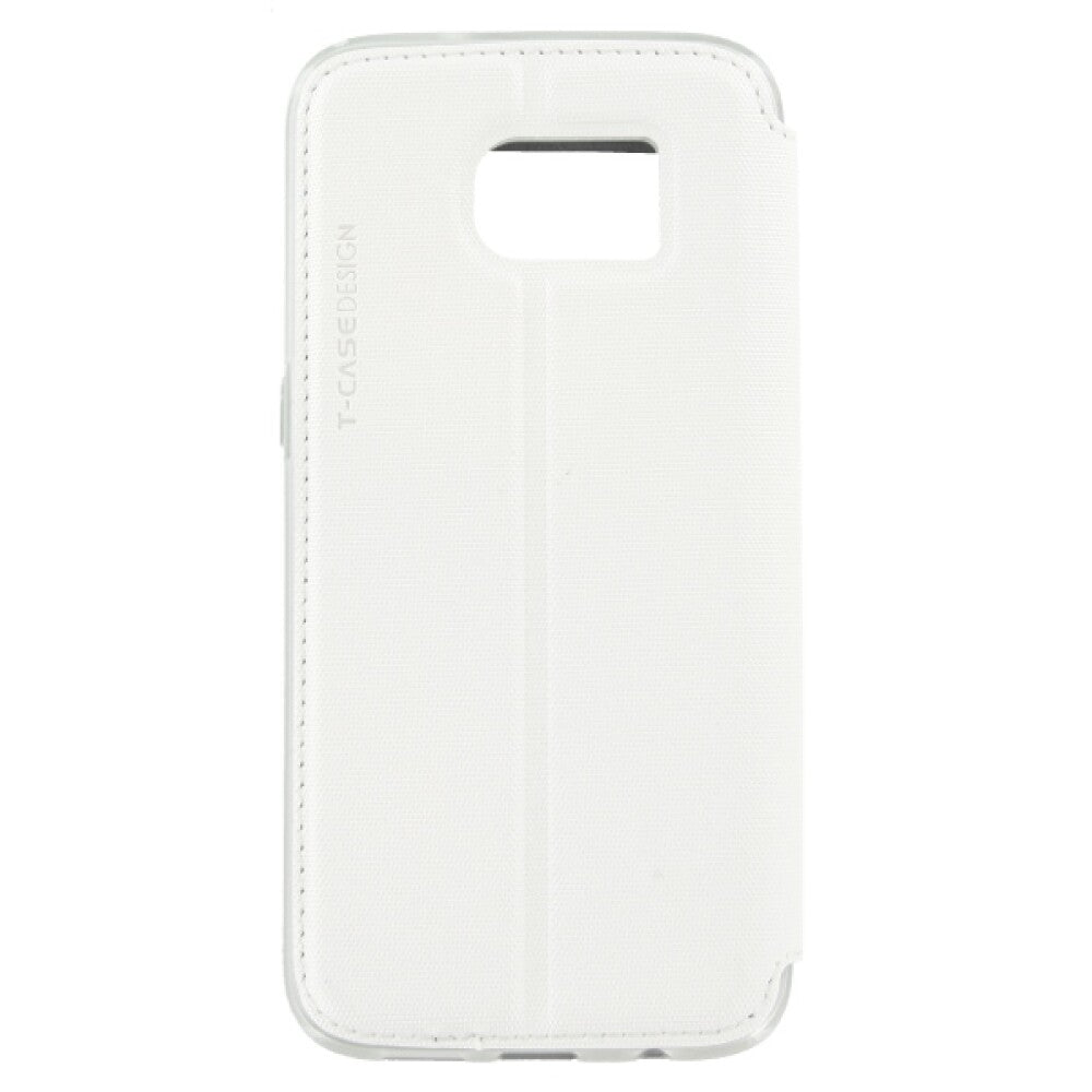 Original Magnet Flip Handyhülle für Samsung S7 Edge Weiß Schutzhülle Tasche