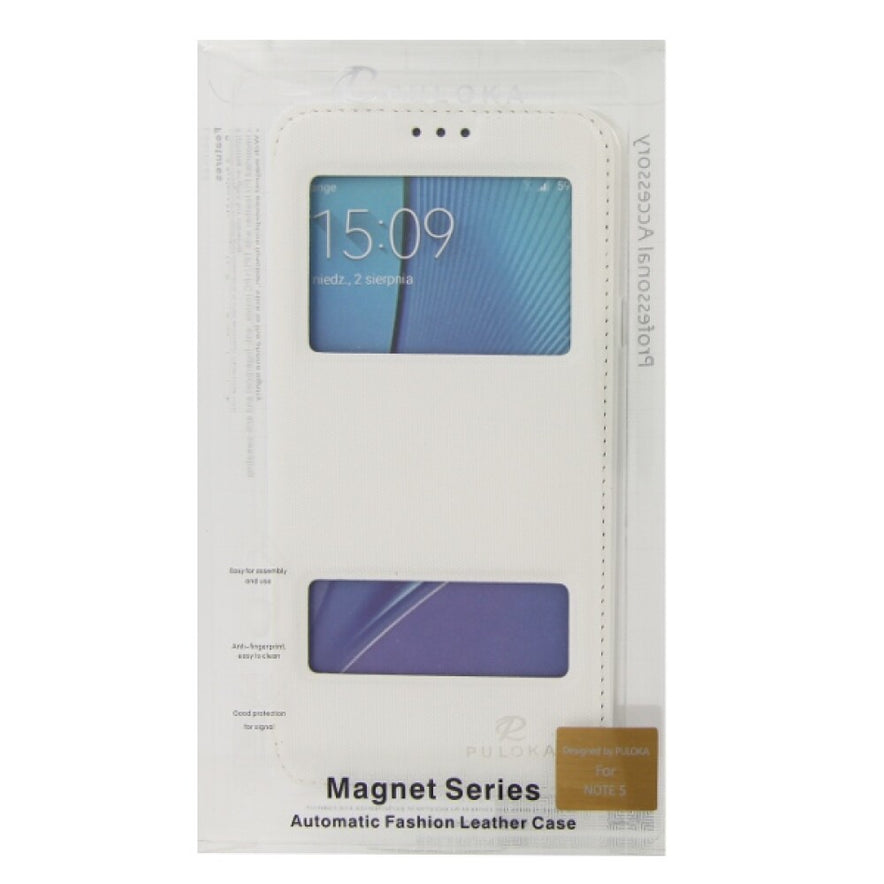 Flip Case Handyhülle für Samsung Galaxy Note 5 Weiß