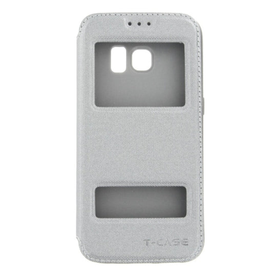 Lux Magnet Flip Handyhülle für Samsung Galaxy S7 grau Schutz Tasche