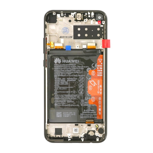 Huawei Display-Einheit + Rahmen + Akku P40 Lite E midnight black 02353FMW
