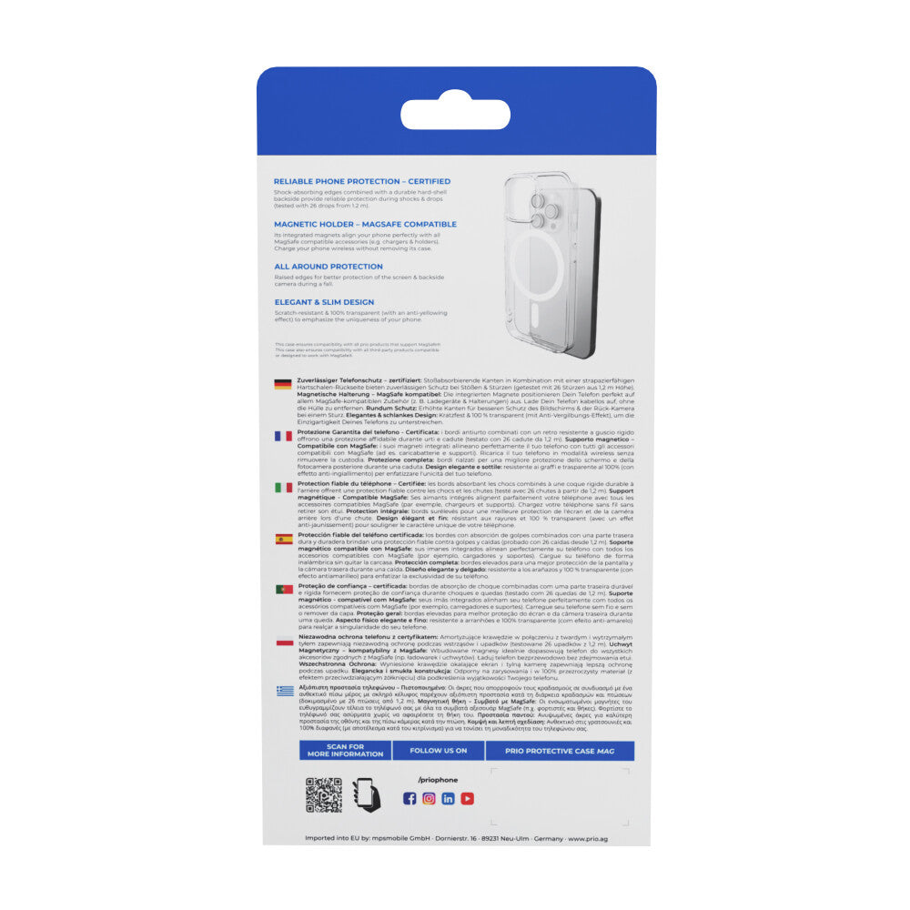 prio Protective Case MAG für iPhone 17 Pro (6,3 Zoll) klar Hauptbild