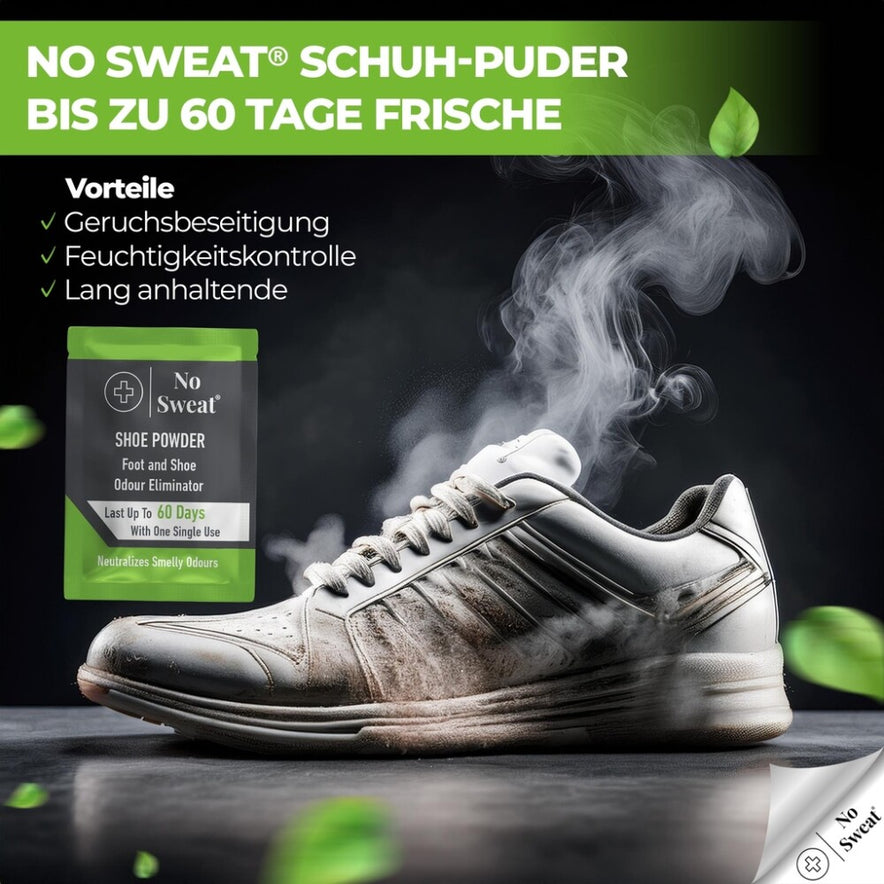 No Sweat Foot and Shoe Powder Foot Odor Remover and Eliminator (1 Pack–10 Pcs)