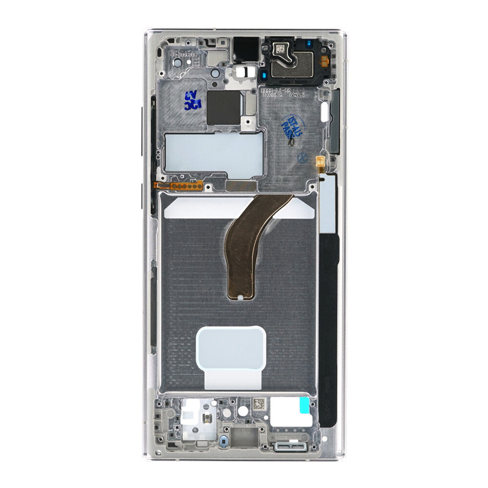 Original Mittelrahmen Samsung Galaxy S22 Ultra SM-S908 Phantomweiß GH96-14953C