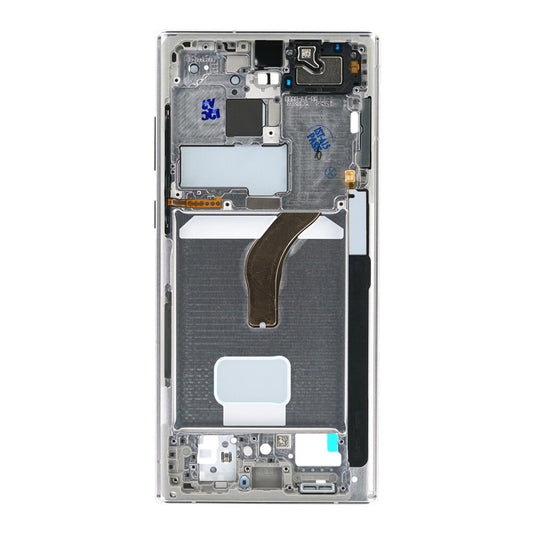 Original Mittelrahmen Samsung Galaxy S22 Ultra SM-S908 Phantomweiß GH96-14953C